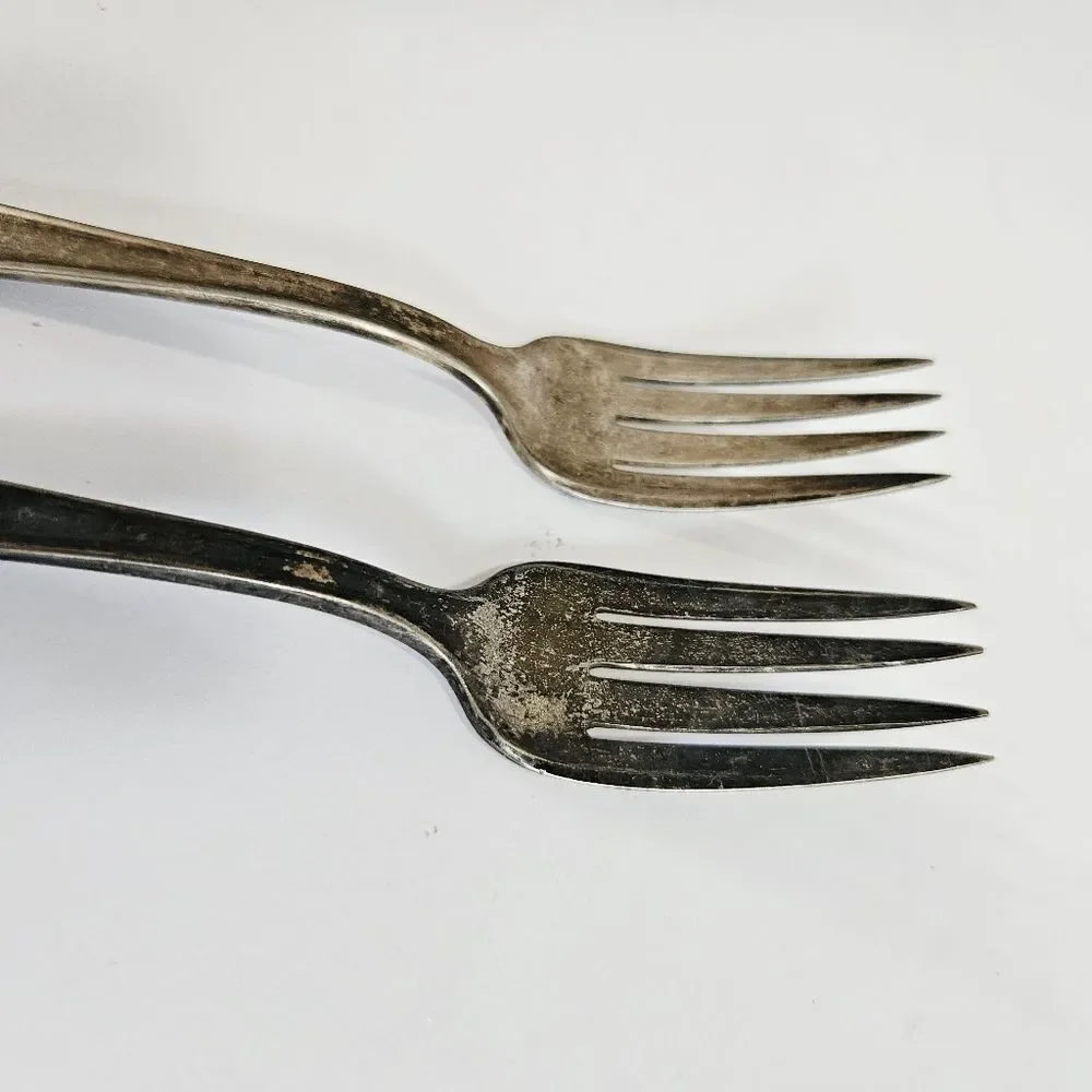 Antique Set Of Federal Brooklawn Cromwell Pattern 1912 Silver Plate Desert Forks